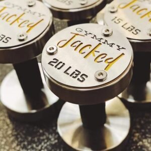 Mancuernas y discos personalizados con logo para gimnasios y marcas deportivas
